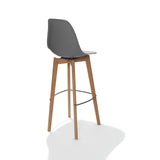 Keeve - Tabouret de bar avec piètement empilable - Assise en plastique - VEBA - 1 pcs