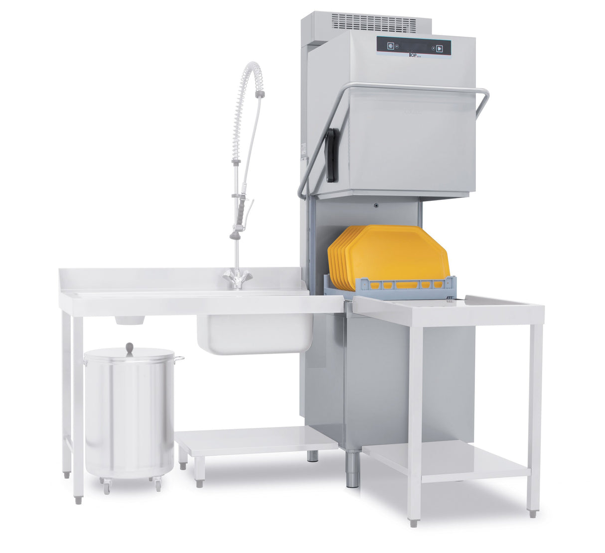 Lave-vaisselle à capot avec adoucisseur en continu - 22 litres - Panier 500 x 500 mm - TOP820ATR - COLGED