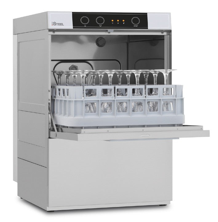 Lave-verres - 8 litres - STEELTECH V1 - Panier 390 x 390 mm - Avec adoucisseur - STEEL340AV1 - COLGED