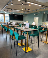 Louis - Tabouret de bar en velours - VEBA - 1 pcs