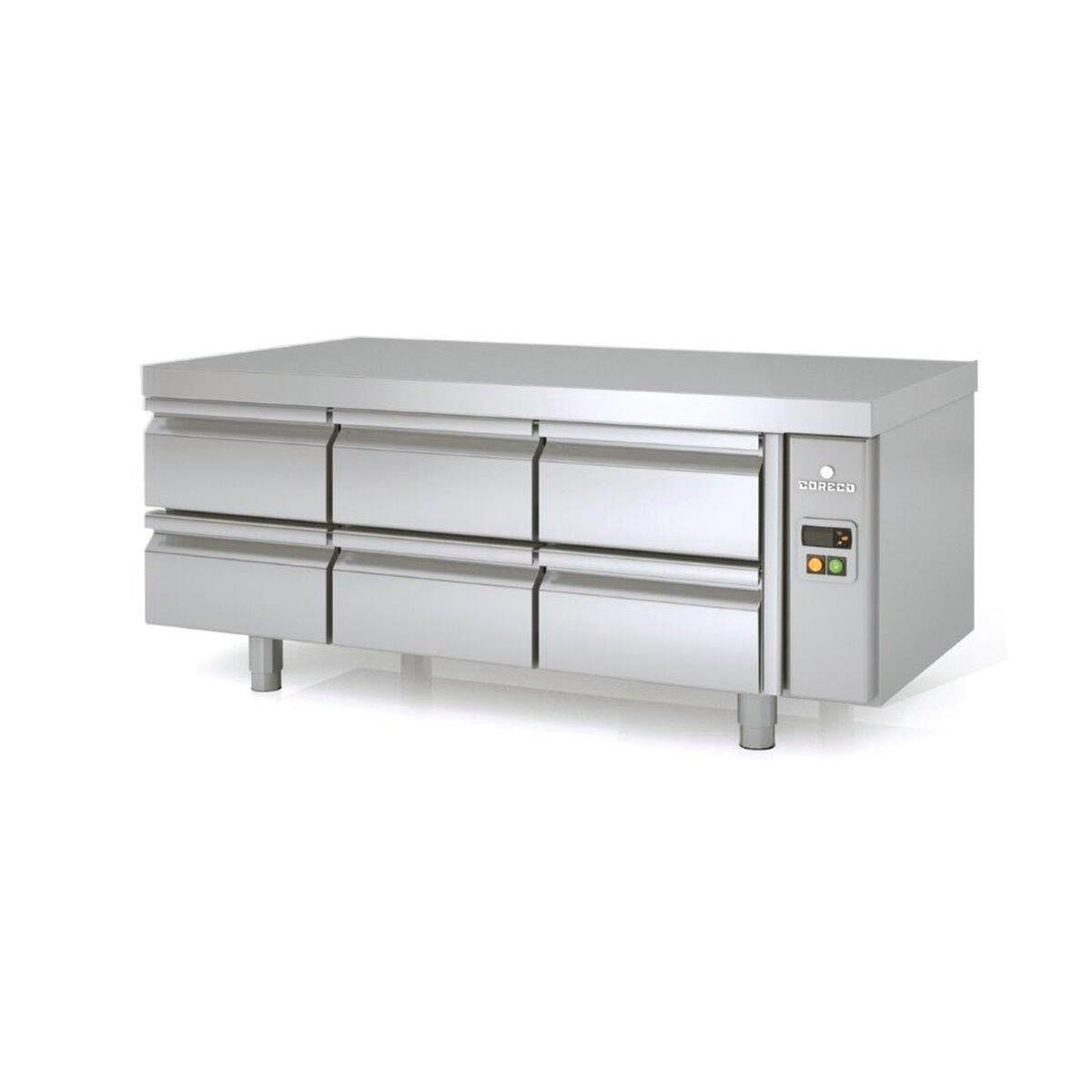 Meuble soubassement 700 grp à distance 3 x doubles tiroirs - MFBP-150-CC - CODIGEL