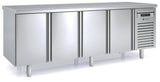 Meuble GN 1/1 700 - 4+4 Portes Pleines Inox AISI-304