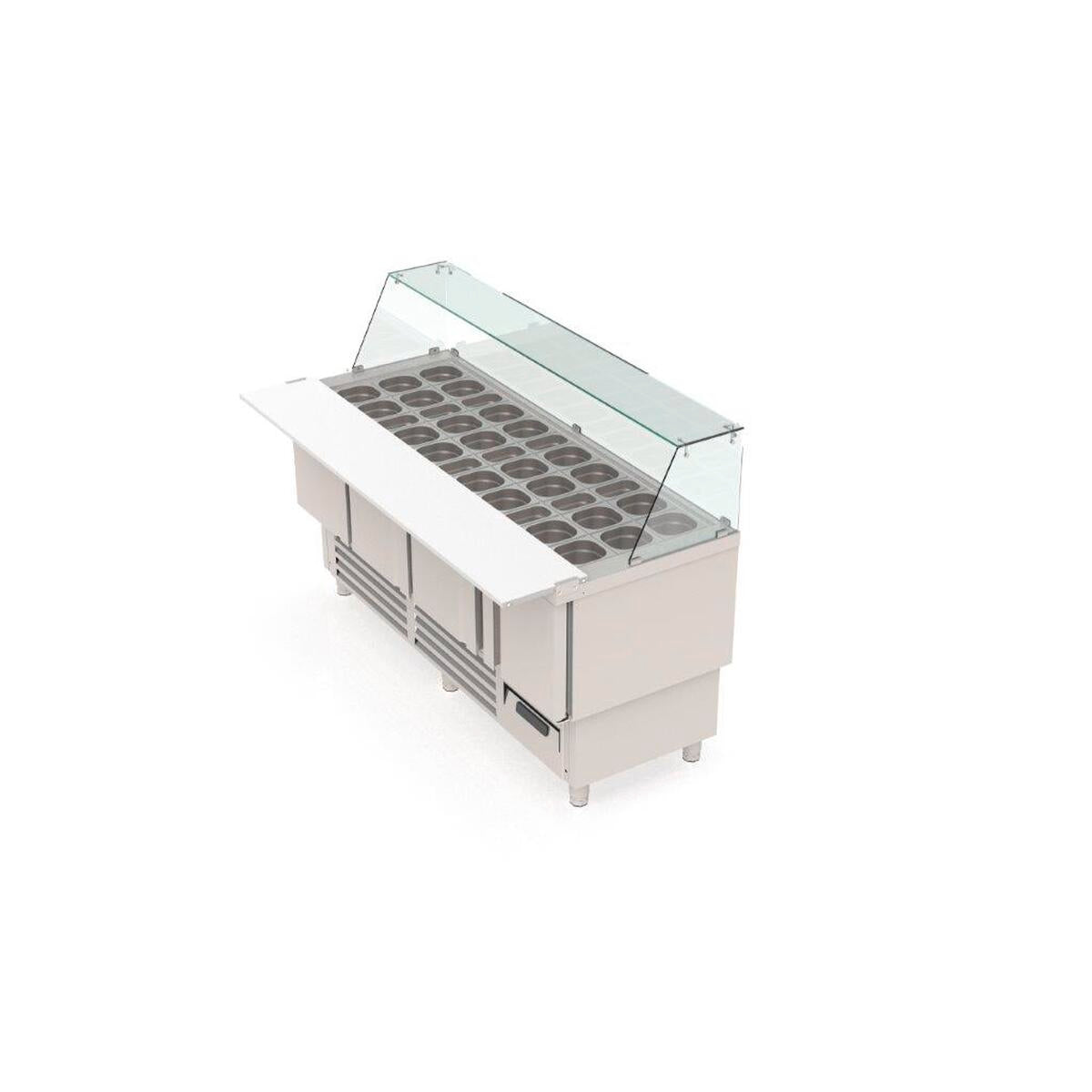 Meuble de préparation 700 positif - 4 portes - MFK-180 - CODIGEL