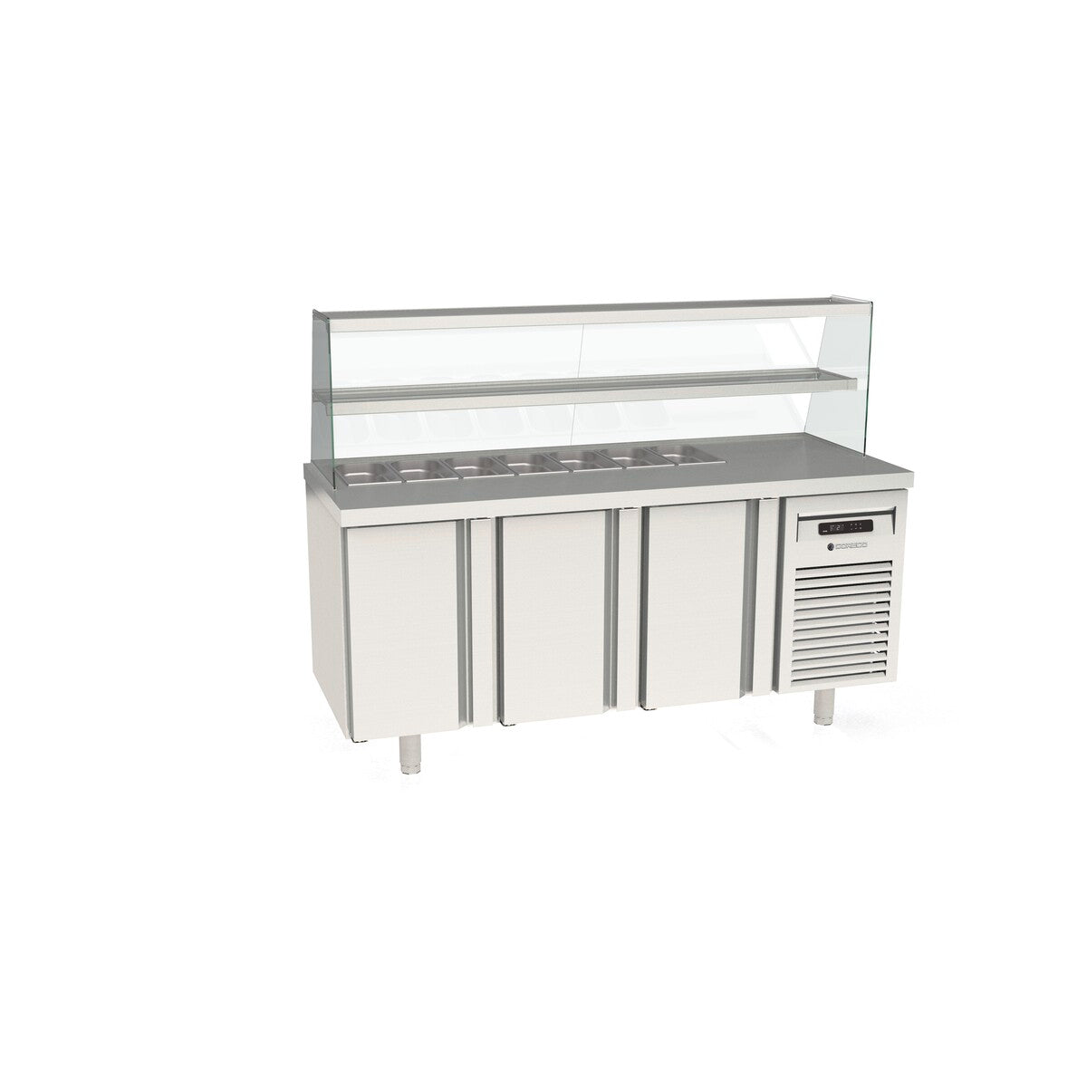 Meuble de préparation 700 positif - 3 portes - MFK70-180 - CODIGEL
