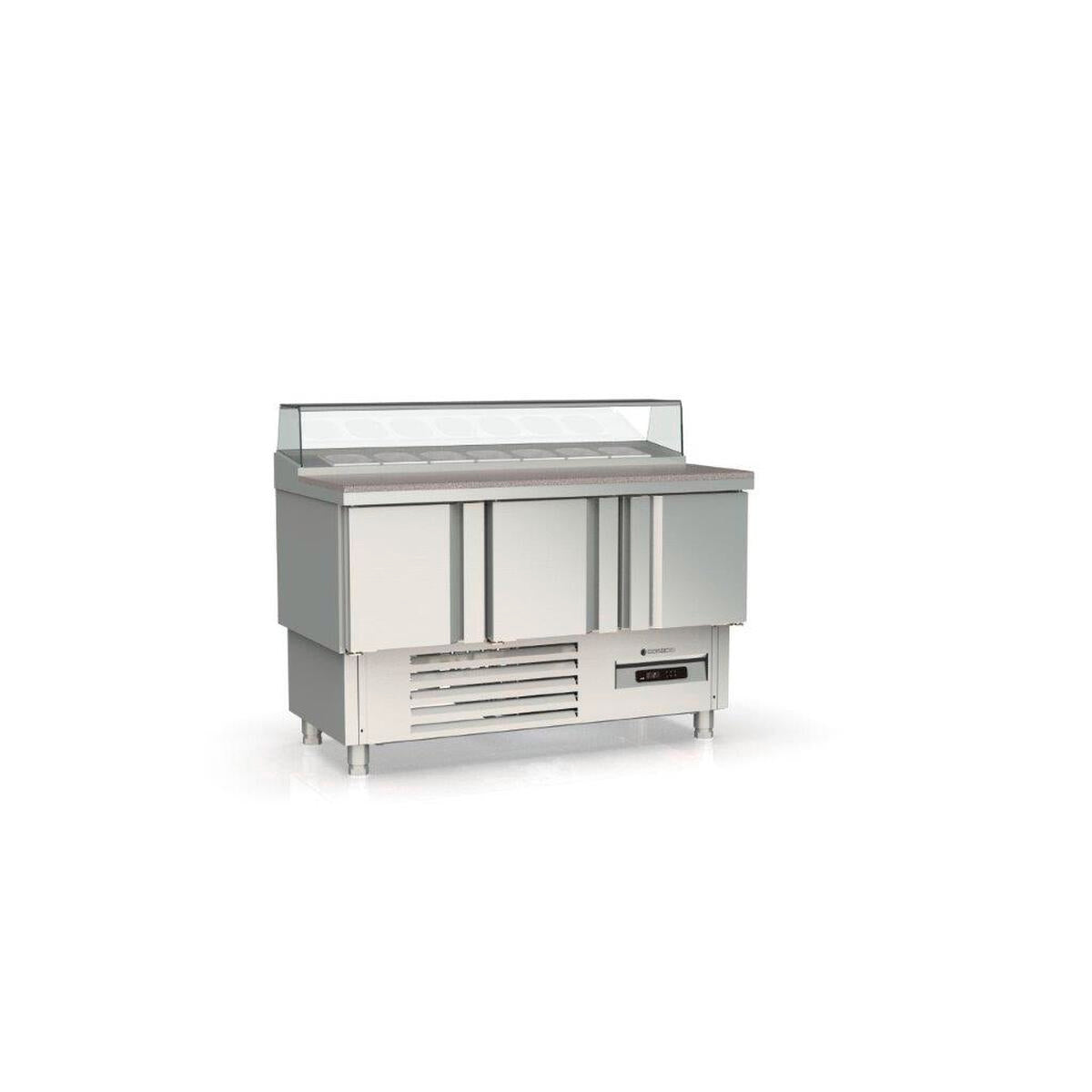 Meuble saladette 700 positif - 3 portes - MFP-140 - CODIGEL