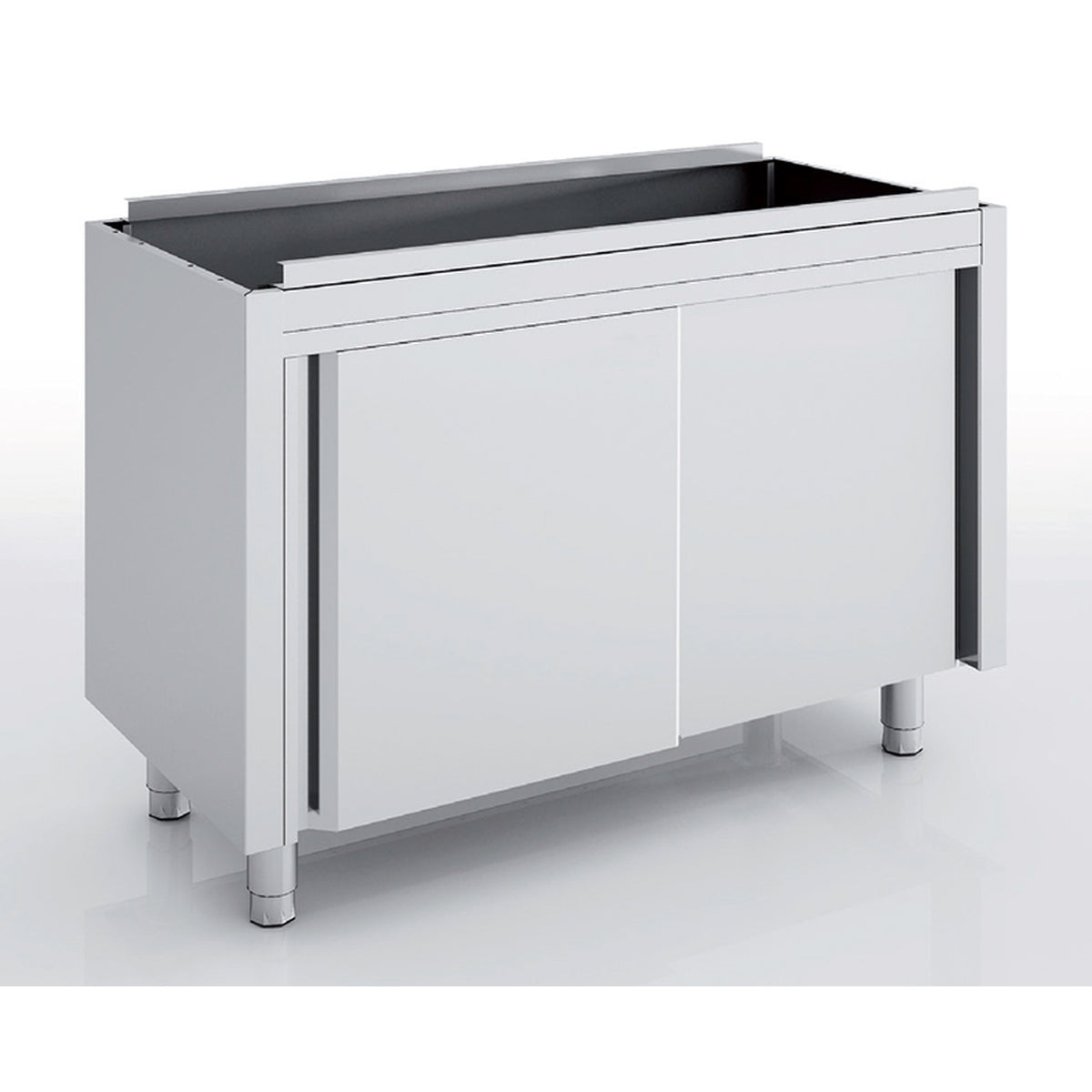 Meuble neutre en inox - Portes coulissantes - MNC70-100 - CODIGEL