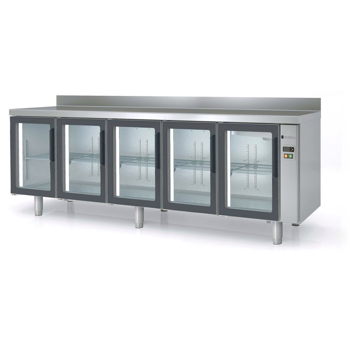 Meuble 600 positif sans groupe 5 p. vitrées - MRSPV-270 - CODIGEL