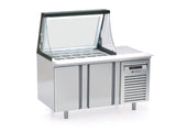 Meuble Salade-Bar 800 - 2 Portes Pleines Inox AISI-304