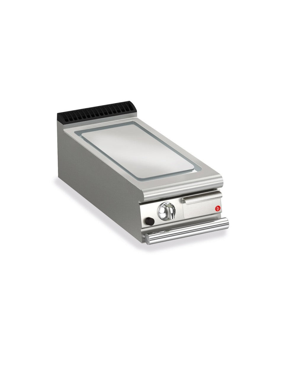 Plancha gaz Plaque AISI 430 lisse Largeur 400 mm Gamme QUEEN 900 90QSFTG403 Baron