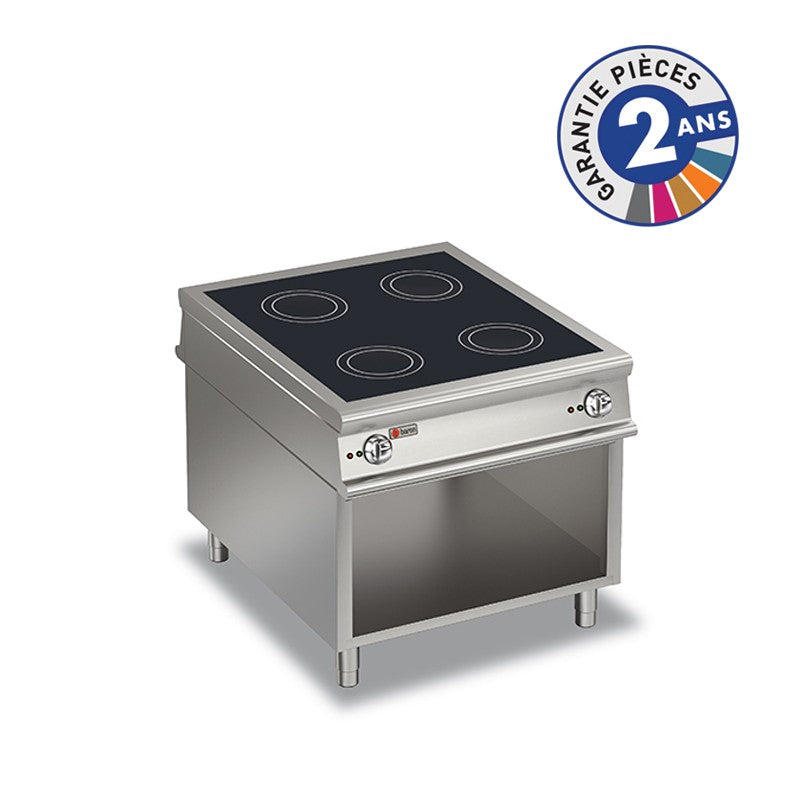 Plaque de cuisson à induction sur placard ouvert 4 zones Gamme 1100 Baron