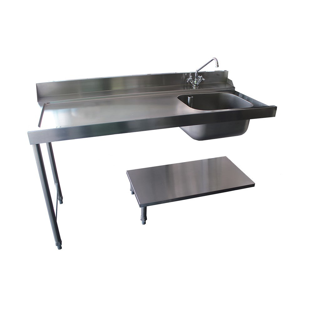 Plonge inox pour lave-vaisselle - Profondeur 575 mm - Longueur 700 mm - TLV12DC