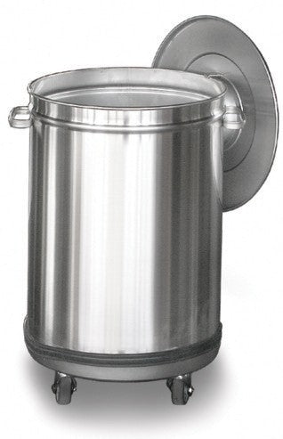 Poubelle inox sur roulettes - POUBRL