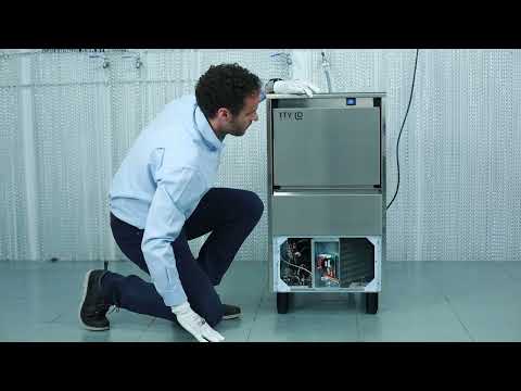 Machine à glaçons à injection - Prod. (24H): 56kg - Refroidissement EAU - Glaçons pleins 22 g - GALA60E - CODIGEL