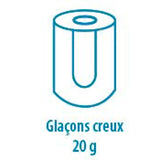 Machine à glaçons à palettes - Prod. (24H): 34kg - Refroidissement AIR - Glaçons creux 20 g - Q30A - CODIGEL