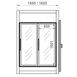 Chambre froide négative portes vitrées 1605x2030x2600 - RFM2C-PC-C - CODIGEL
