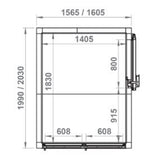 Chambre froide positive portes vitrées 1565x1990x2160 - RFM2R-PC-B - CODIGEL