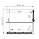 Chambre froide positive portes vitrées 2240x1990x2160 - RFM3R-PC-A - CODIGEL