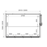 Chambre froide négative portes vitrées 2295x2030x2600 - RFM4C-PC-C - CODIGEL