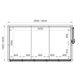 Chambre froide positive portes vitrées 3590x1990x2560 - RFM5R-PC-C - CODIGEL