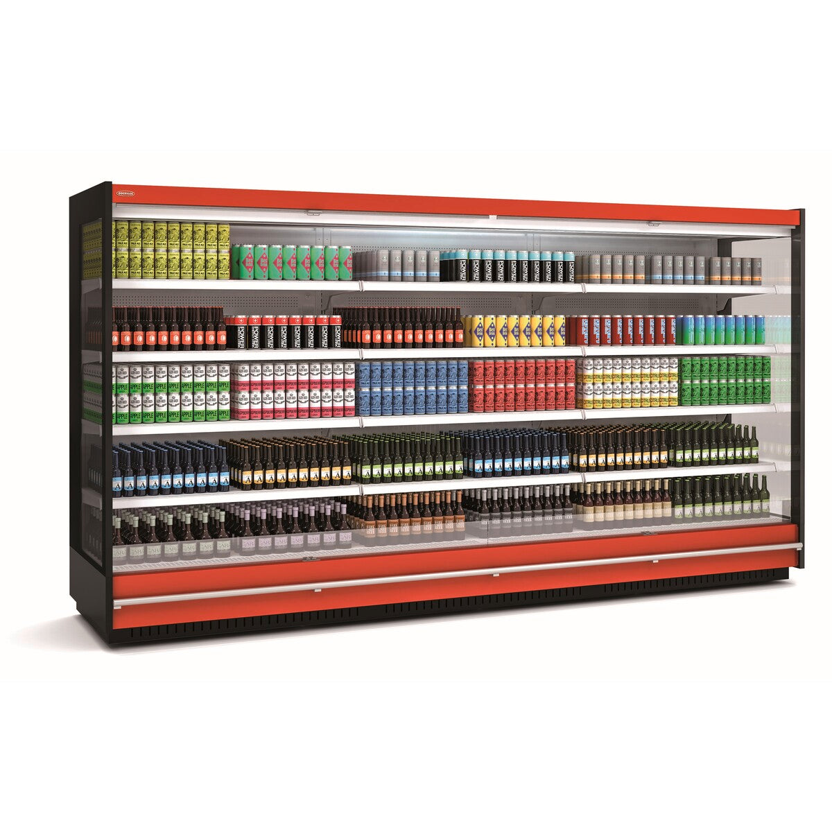 Vitrine murale supermarché gamme CLOVER - Hauteur 2m - Profondeur 891 mm -sans porte vitrée - RMS20333-37-M2 - CODIGEL