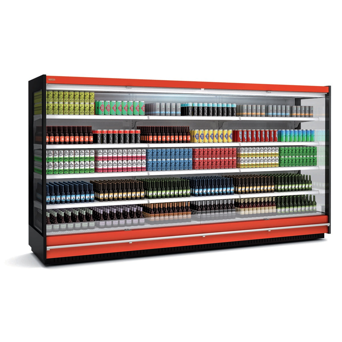 Vitrine murale supermarché gamme CLOVER - Hauteur 2m - Profondeur 891 mm -sans porte vitrée - RMS20333-12-M2 - CODIGEL