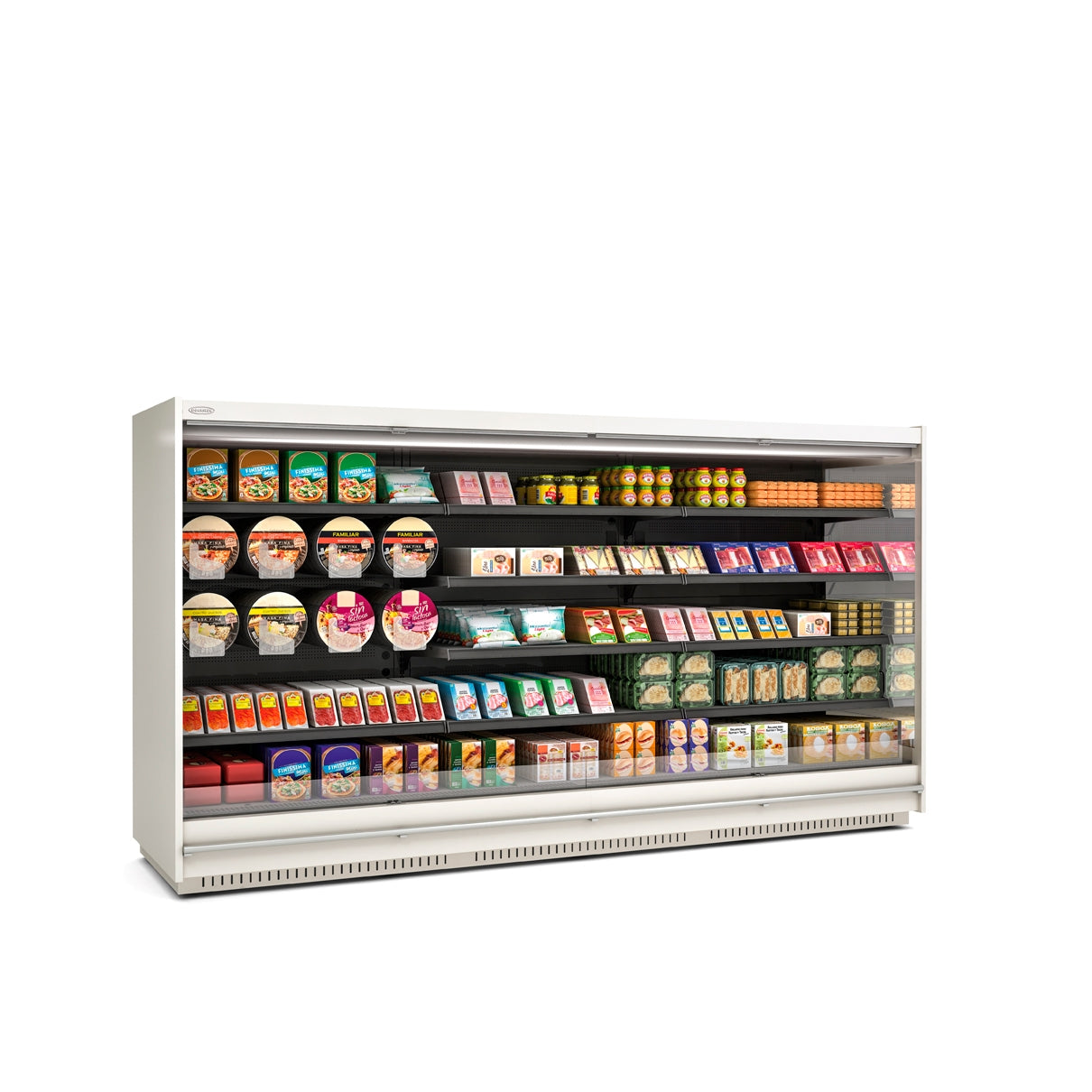 Vitrine murale CLOVER 2m sans porte pour supermarché