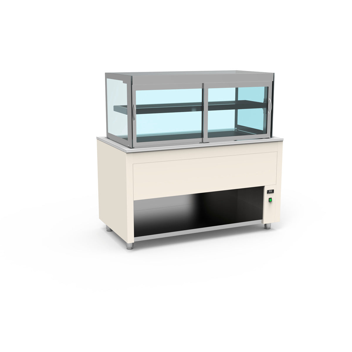 Smart Buffet vitrine chaude avec vitre rabattable - SBVCC-3G-B - CODIGEL