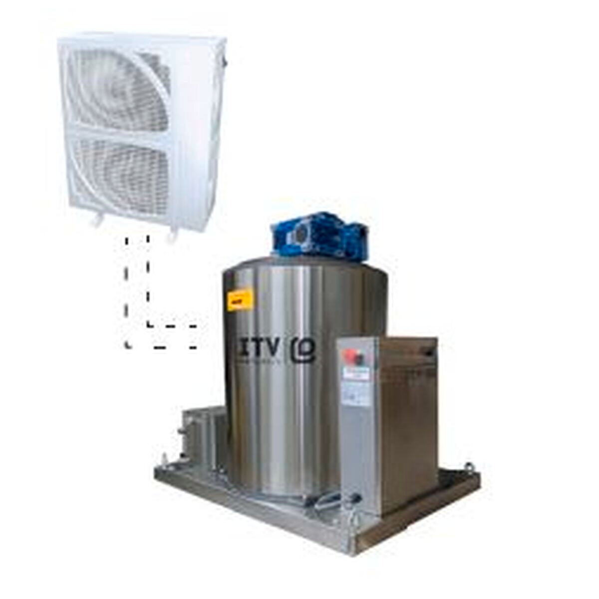 Machine à écailles REMOTE - Prod. (24H): +/- 2000kg  - Glace à écailles (1,5 - 2,2mm) - SCALA2000REMOTE - CODIGEL