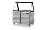 Meuble saladette haut rendement 210L, inox, 1 porte