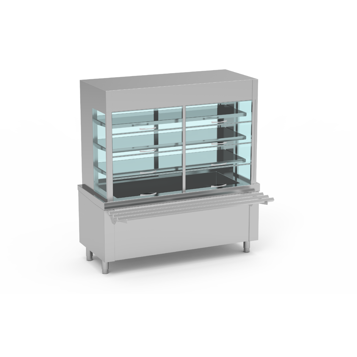 Meuble avec vitrine et cuve sans réserve - SIVCN-160 - CODIGEL