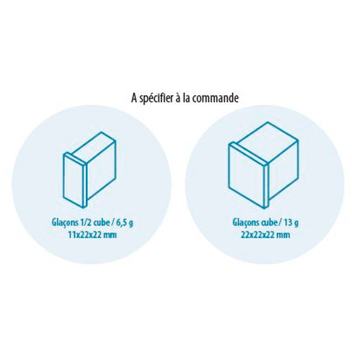 Tête de production - Prod. (24H): 416kg - Refroidissement EAU - Glaçons cube 12 g - SMS410E - CODIGEL