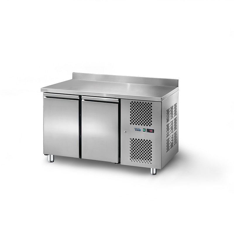 SOFRACOLD - Table GN 1/1 positive avec dosseret - Prof. 700 - 2 portes - 210 L - TRG2P