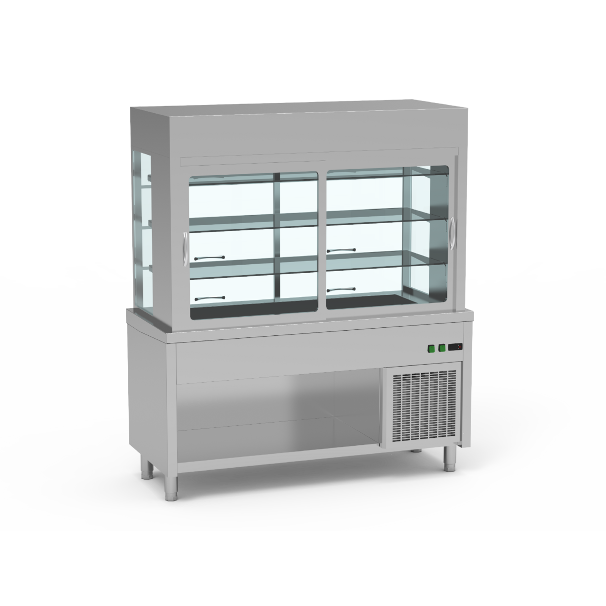 Meuble avec cuve + vitrine réfrigérée 3 niveaux - SVCN-120 - CODIGEL