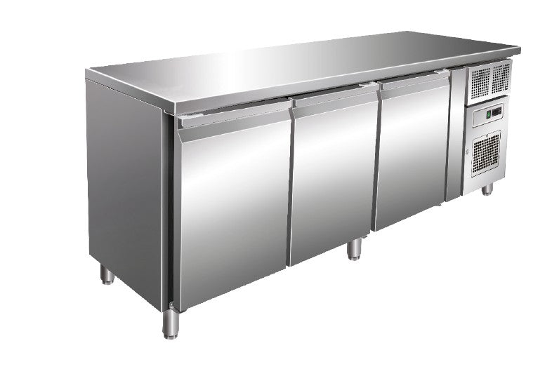 Table réfrigérée positive 464 L - Sans dosseret - 3 portes - Avec groupe logé - GN3101TN - Nosem
