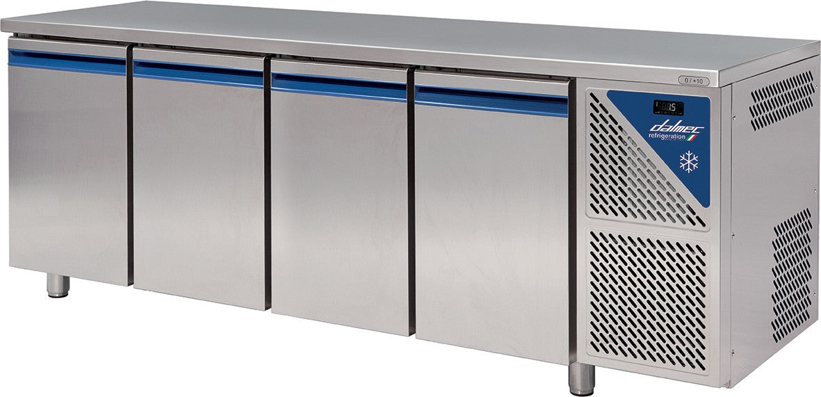 Table réfrigérée positive - Sans groupe - 816 L - 4 portes pleines - Prof. 800 - 600 x 400 - Sans dosseret - TP804SGC-3 - Dalmec