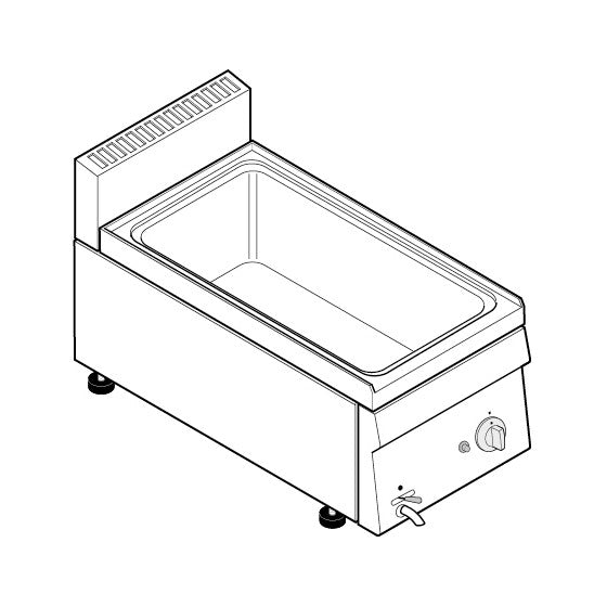 Tecnoinox - Bain-marie GN1/1 gaz à poser - Gamme 600 - BM35GG6