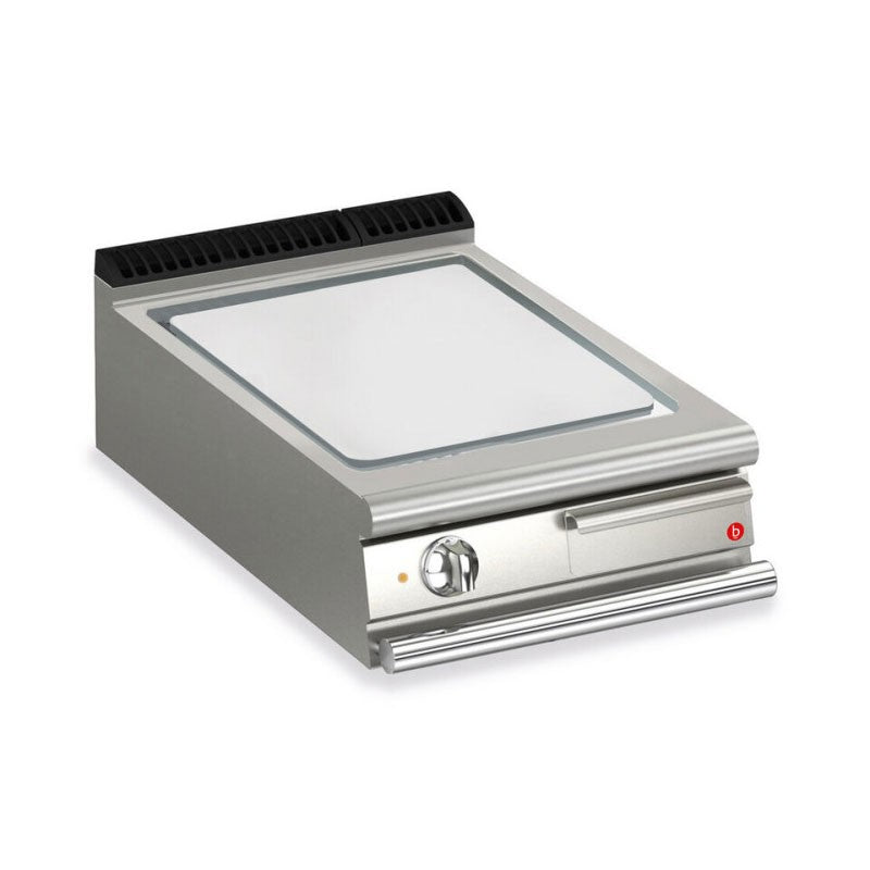 Top plancha électrique - Plaque lisse 27,5 dm² - Chrome dur - Larg. 600 mm - 505 x 490 - Gamme QUEEN 700 -70QSFTE605 - Baron