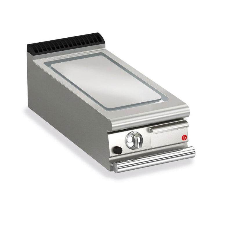 Top plancha gaz - Plaque lisse 17,3 dm² - AISI 430 - Larg. 400 mm - 305 x 490 - Gamme QUEEN 700 -  70QSFTG403 - Baron