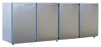 Unifrigor - Arrière-bar Inox - Série CLASSIC - Sans groupe - 4 moyennes portes pleines - 814 litres - U74MISG