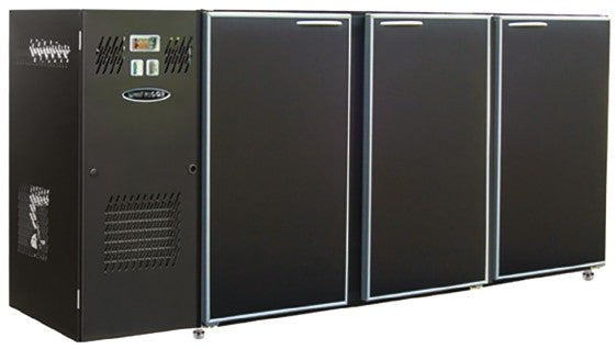 Unifrigor - Arrière-bar Skinplate - Série CLASSIC - Groupe logé - 3 petites portes pleines - 390 litres - U53PS