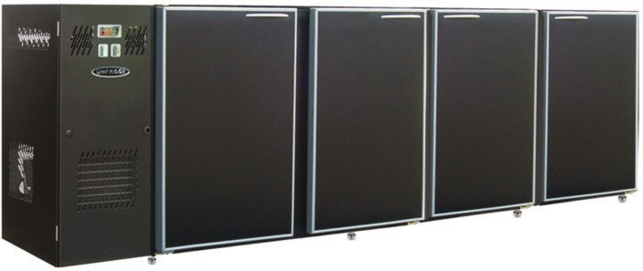 Unifrigor - Arrière-bar Skinplate - Série CLASSIC - Groupe logé - 4 moyennes portes pleines - 610 litres - U54MS