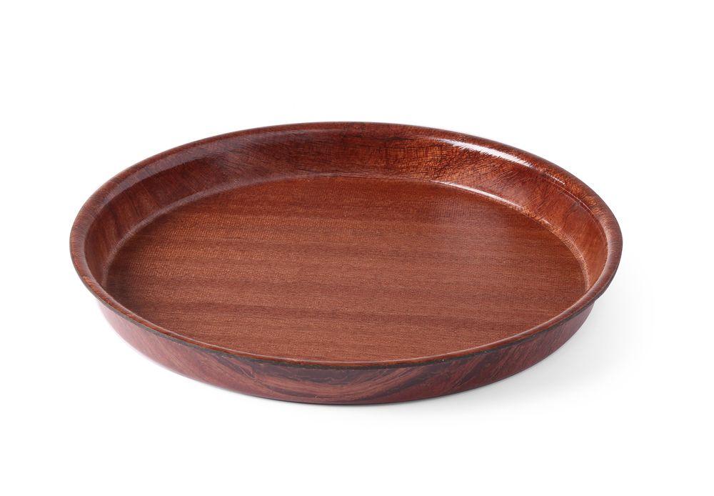 Plateau woodform, HENDI, Acajou, ø360x(H)30mm
