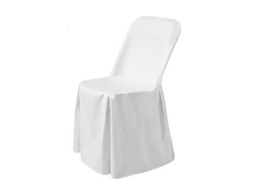 Housse pour chaise, HENDI, 810965 + 810989, Blanc, 540x440x(H)840mm