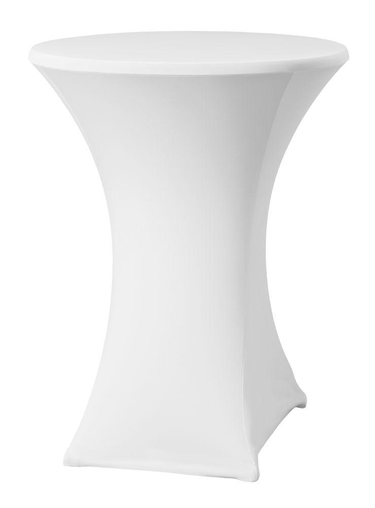 Housse pour table haute ø70-85 cm, HENDI, Blanc, ø850x(H)1150mm