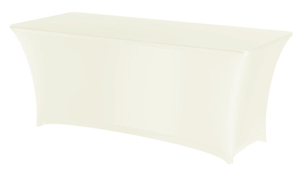 Housse de table Symposium rectangulaire, HENDI, 810910 + 810897, Blanc, 1830x760x(H)730mm