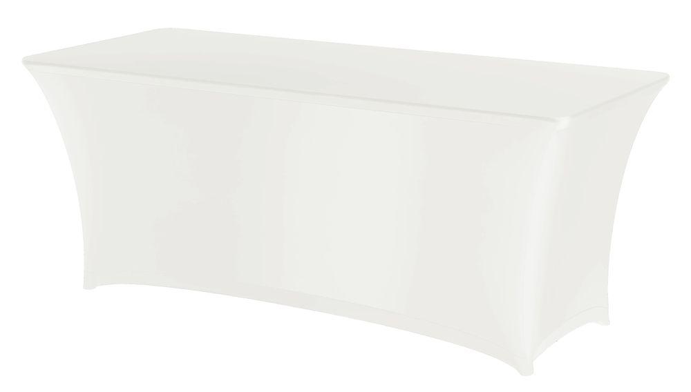 Housse de table Symposium rectangulaire, HENDI, 810927, Blanc, 1500x760x(H)730mm