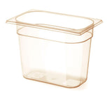 Bac gastronorme 1/4 résistant aux températures élevées, HENDI, GN 1/4, 1,7L, Transparent, 265x162x(H)65mm