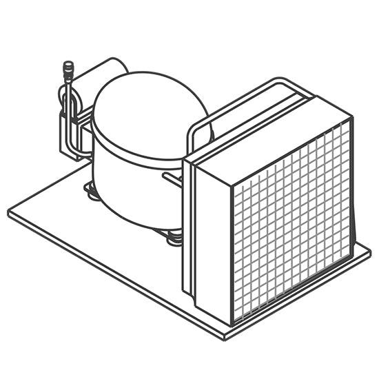 Unité de condenseur pour comptoirs congélateurs 2 portes, max. 5 mt. - R452A