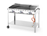 Barbecue Green Fire avec 3 brûleurs, HENDI, Profi Line, 17,4kW, 1078x612x(H)825mm
