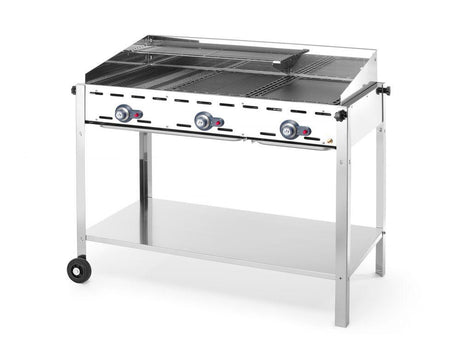 Barbecue Green Fire avec 3 brûleurs, HENDI, Profi Line, 17,4kW, 1078x612x(H)825mm